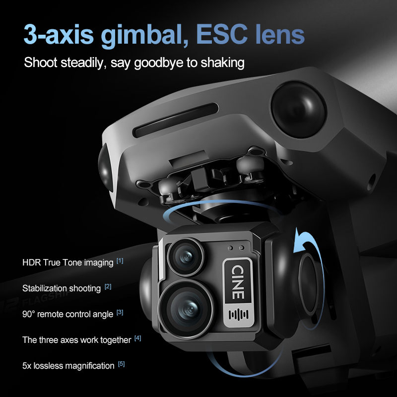8K 3 Axis Gimbal Brushless 7.2 - Drone Gimbal 3 Axis avaliação e preço