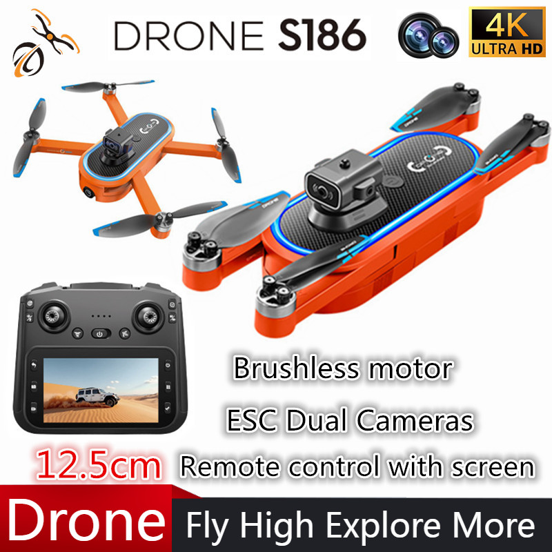 2025 S186 Drone Professional 4 - Drone Gimbal Brushless avaliação e preço