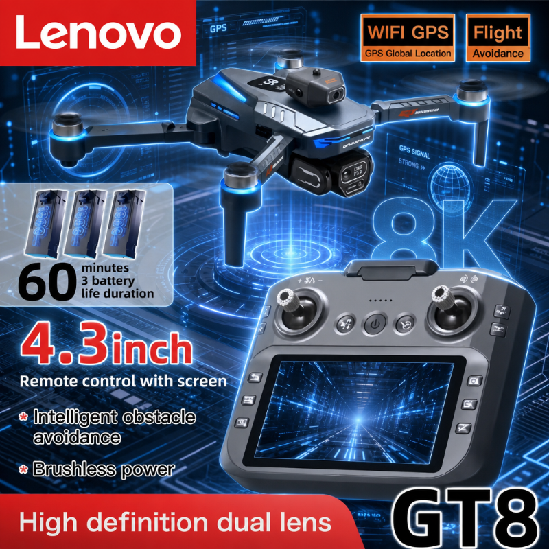 Lenovo GT8 8K Drone Profession - Drone Gimbal 3 Axis avaliação e preço