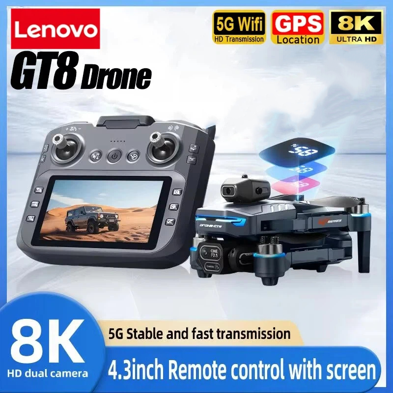 Lenovo GT8 8K Drone Profession - Drone Gimbal 3 Axis avaliação e preço