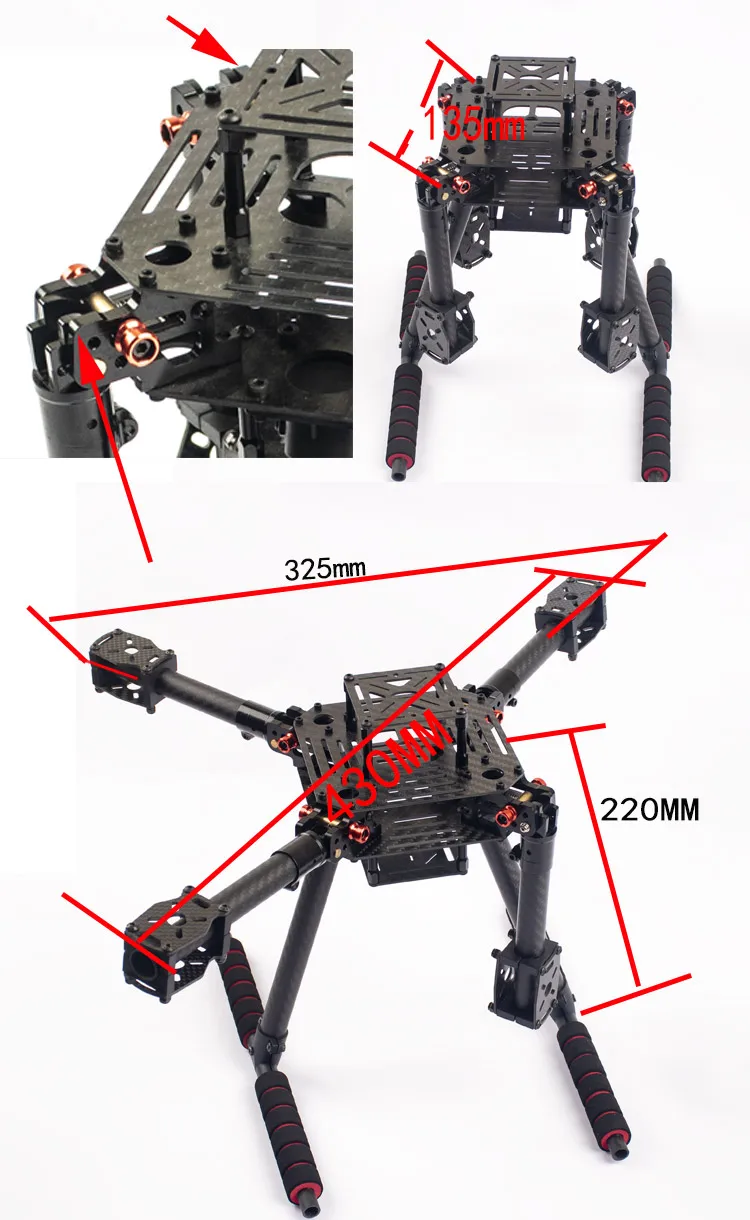 Flyroun LX350 PRO 350mm drone  - Drone Gimbal For Mirrorless avaliação e preço