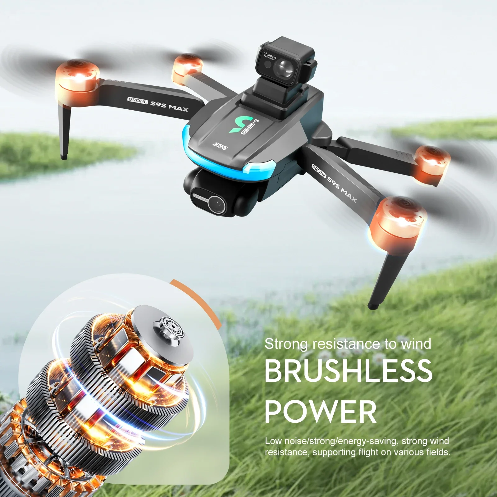 NEW S9S MAX MINI Drone 4K 2-Ax - Drone Gimbal Brushless avaliação e preço