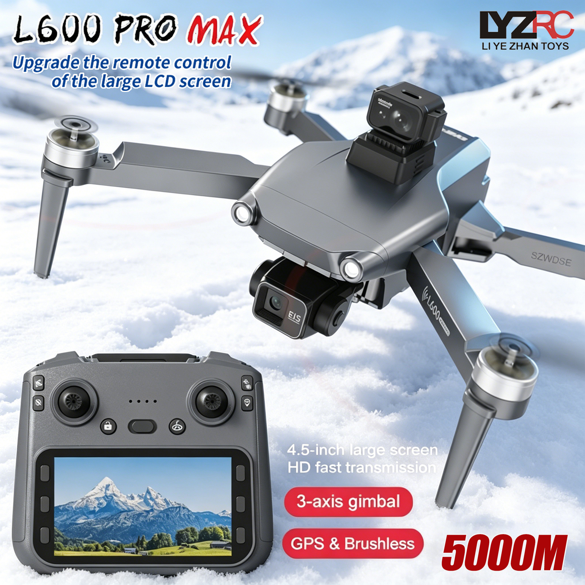 L600 MAX GPS Drone Professiona - Drone Gimbal 3 Axis avaliação e preço