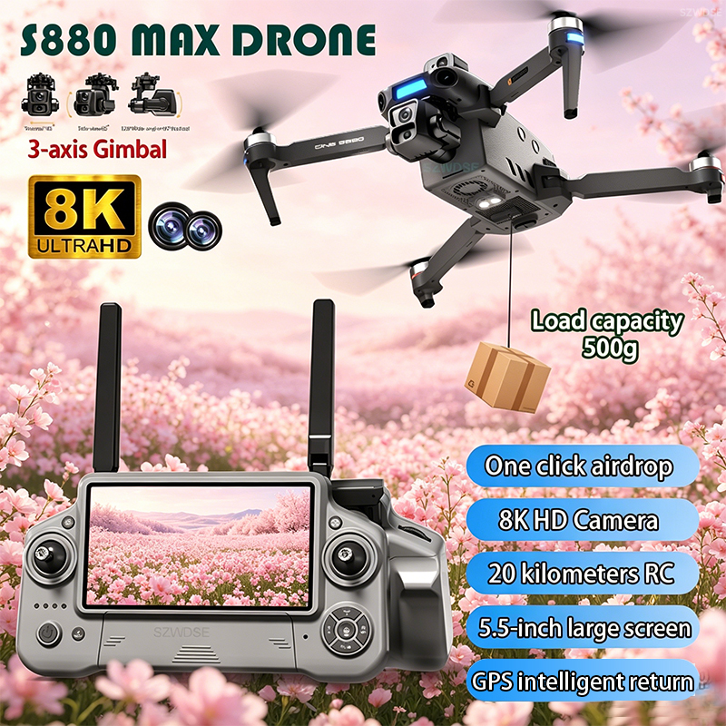 2026 New 8K Dual Camera Drone  - Drone Gimbal 3 Axis avaliação e preço