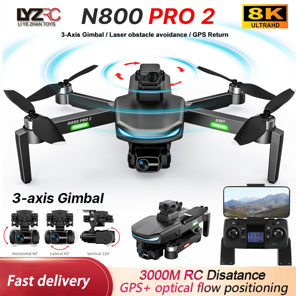 N800 PRO 2 GPS Drone Professio - Drone Gimbal 3 Axis avaliação e preço