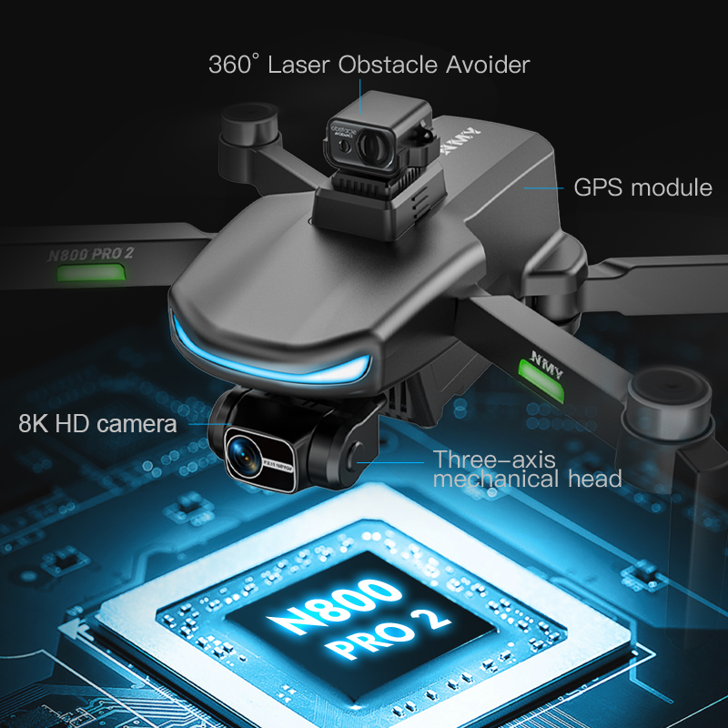 N800 PRO 2 GPS Drone Professio - Drone Gimbal 3 Axis avaliação e preço