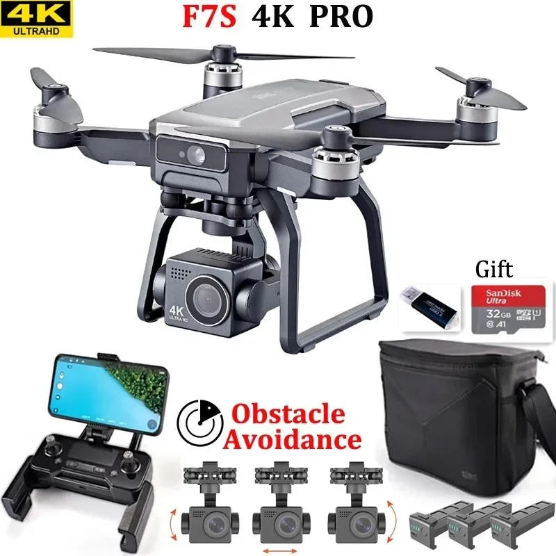 SJRC F7s 4K PRO Drone 4K obsca - Drone Gimbal 3 Axis avaliação e preço