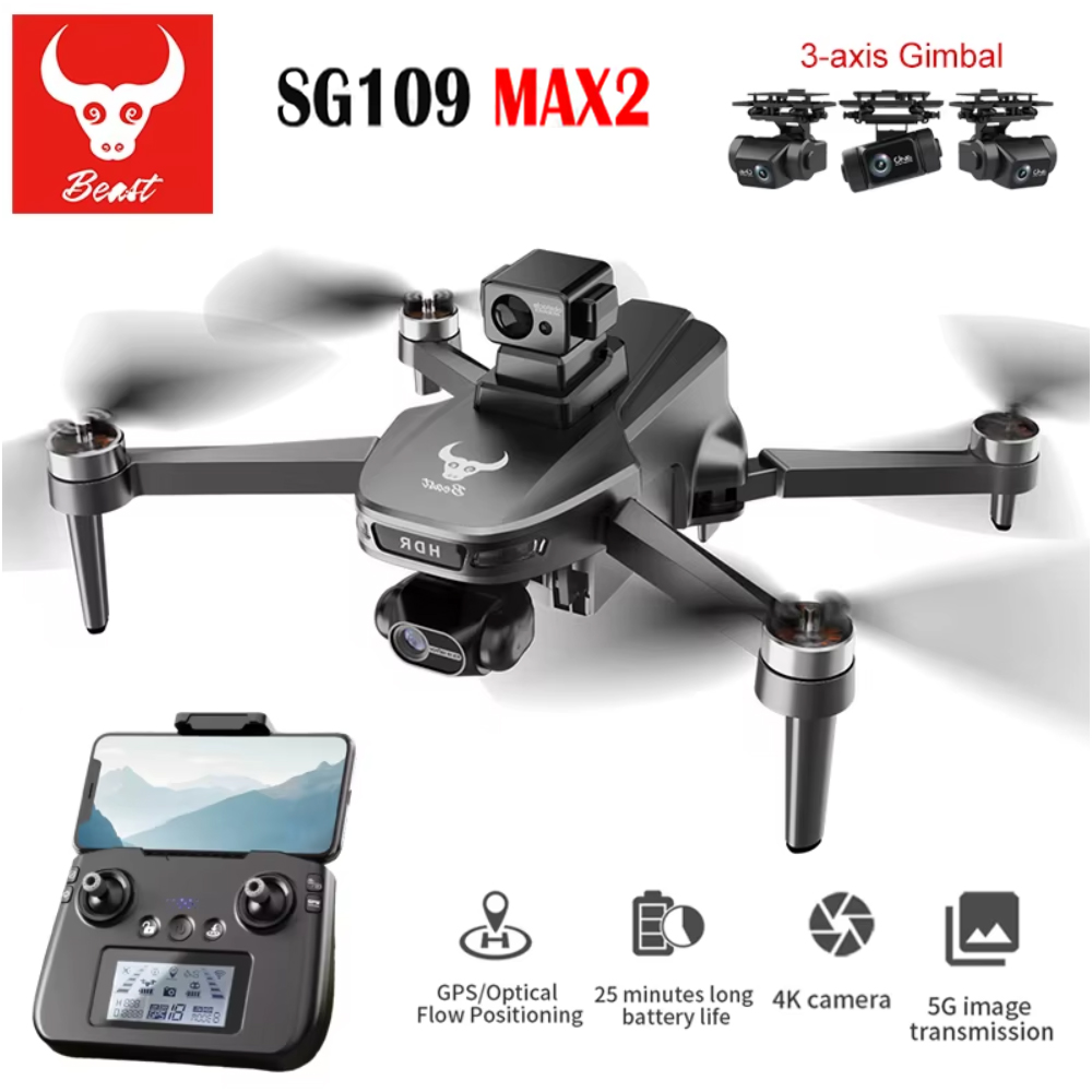 SG109 MAX2 Professional FPV 8K - Drone Gimbal 3 Axis avaliação e preço