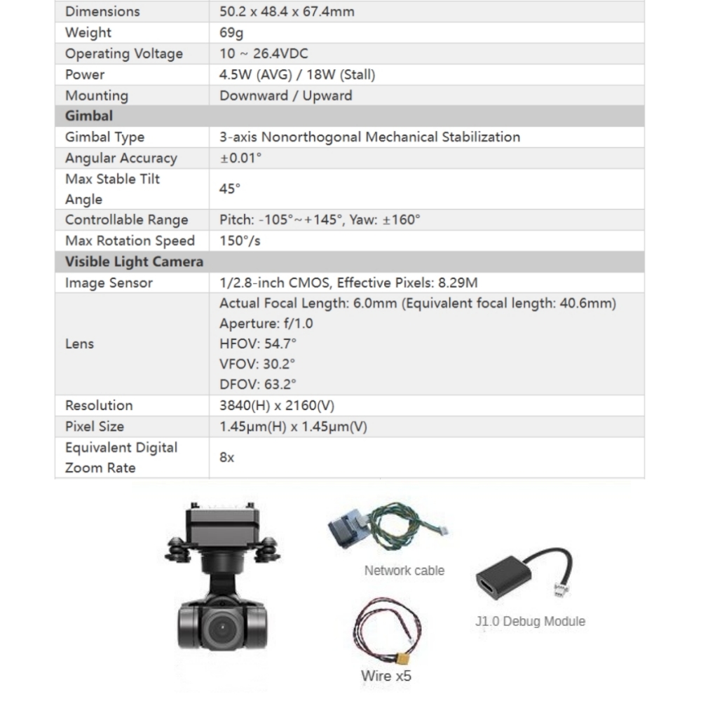 NCZOBOE Supports Network/UART/ - Drone Gimbal 3 Axis avaliação e preço