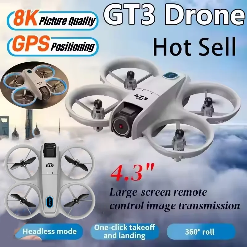 GT3 Drone 8K HD Dual Cameras G - Drone Gimbal 3 Axis avaliação e preço