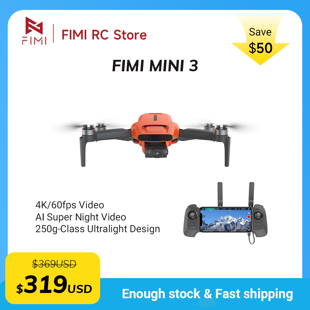 FIMI MINI 3 Camere drone 4K 60 - Drone Gimbal 3 Axis avaliação e preço