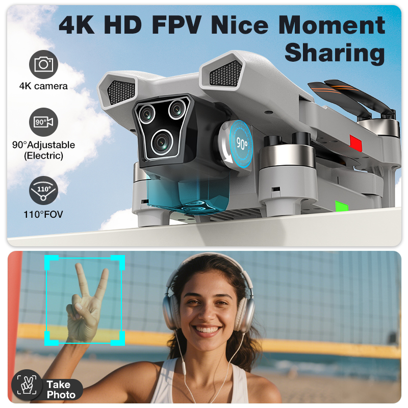 NEW Hot L017 Pro Drone Brushle - Drone Gimbal 3 Axis avaliação e preço
