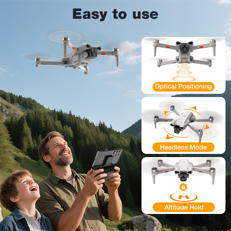 NEW Hot L017 Pro Drone Brushle - Drone Gimbal 3 Axis avaliação e preço